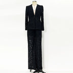 Lace Office Blazer & Pants Set – Women's 2-Piece Suit - Windia