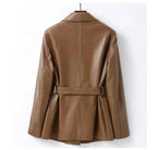 Luxurious Genuine Sheepskin Women's Leather Jacket with Waterproof & Windproof Features - Windia