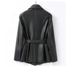 Luxurious Genuine Sheepskin Women's Leather Jacket with Waterproof & Windproof Features - Windia