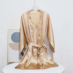 Luxury 100% Mulberry Silk Sleepwear Robe Set - Windia