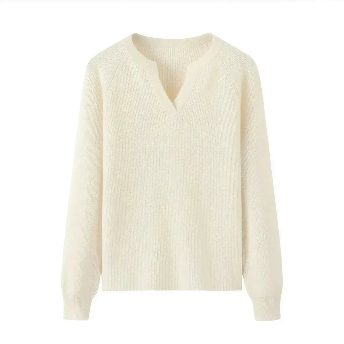 Luxury Slim Fit Long Sleeve Knitted Pullover – 100% Pure Cashmere Sweater for Women M Windia