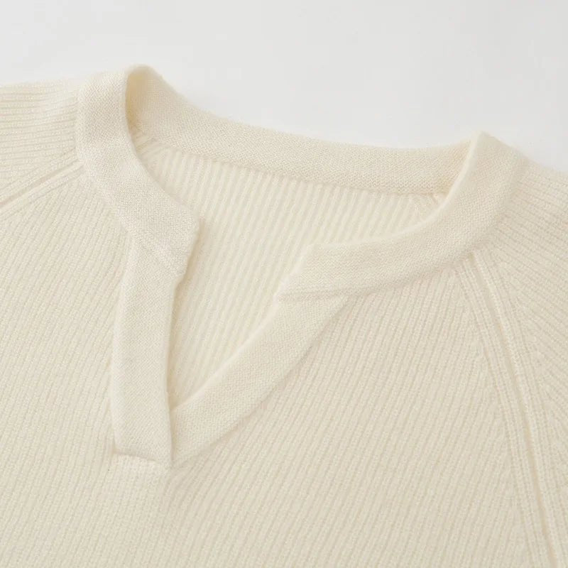Luxury Slim Fit Long Sleeve Knitted Pullover – 100% Pure Cashmere Sweater for Women - Windia