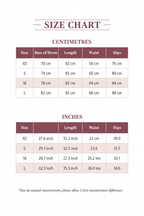 Ostrich Feather Dress Size Chart
