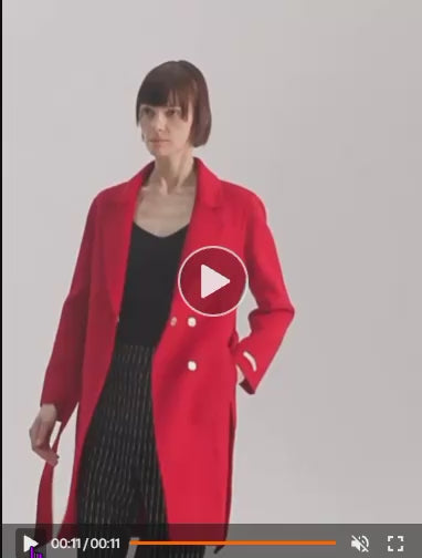 Women's Cashmere Wool Coat | Elegant Long Double-Sided Spring Coat