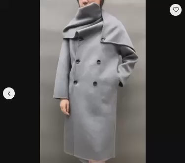 Women's Oversized Belted Scarf-Collar Coat