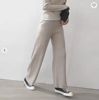Wide Leg 100% Wool Pants