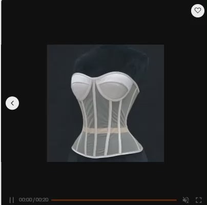 Women's Mesh Corset Top with Padded Cups | Windia