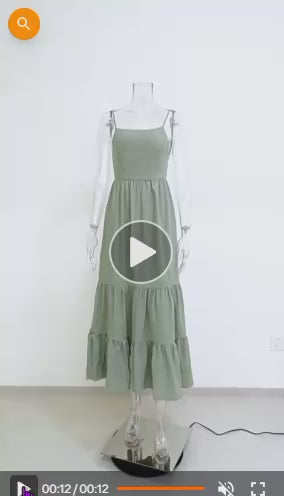 Damen ärmelloses Maxikleid aus Baumwolle | Böhmisches Strandkleid für den Urlaub