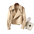 Sheepskin Leather Bomber Jacket - Windia