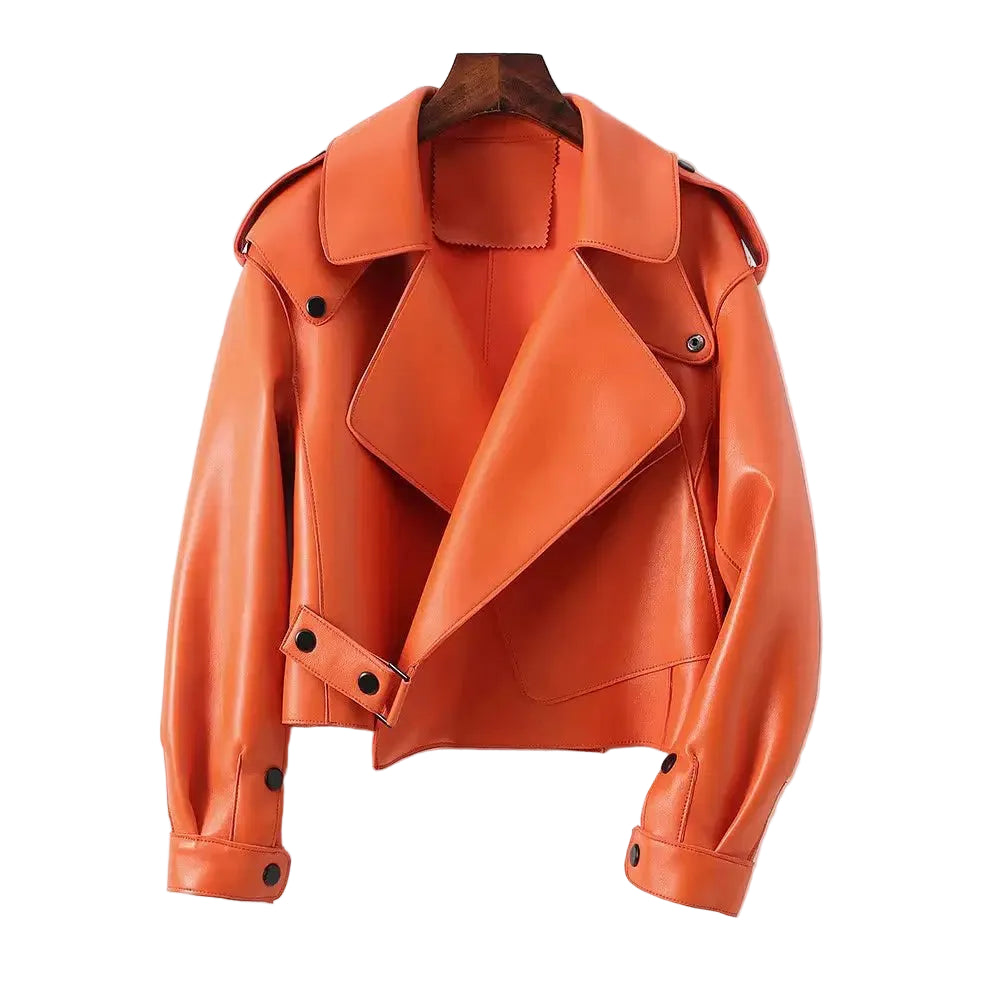 Sheepskin Leather Bomber Jacket XS Windia