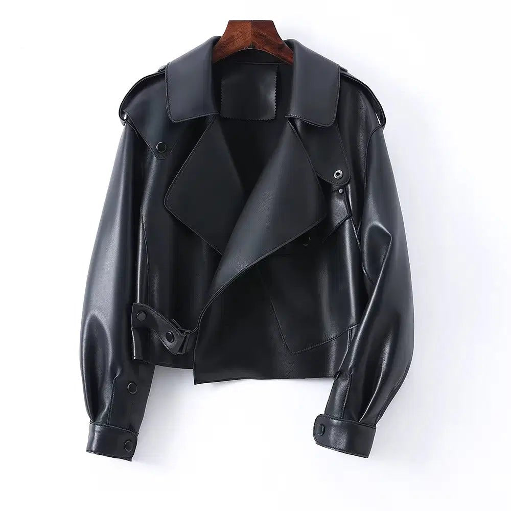 Sheepskin Leather Bomber Jacket XS Windia