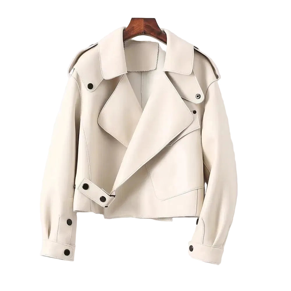 Sheepskin Leather Bomber Jacket XS Windia