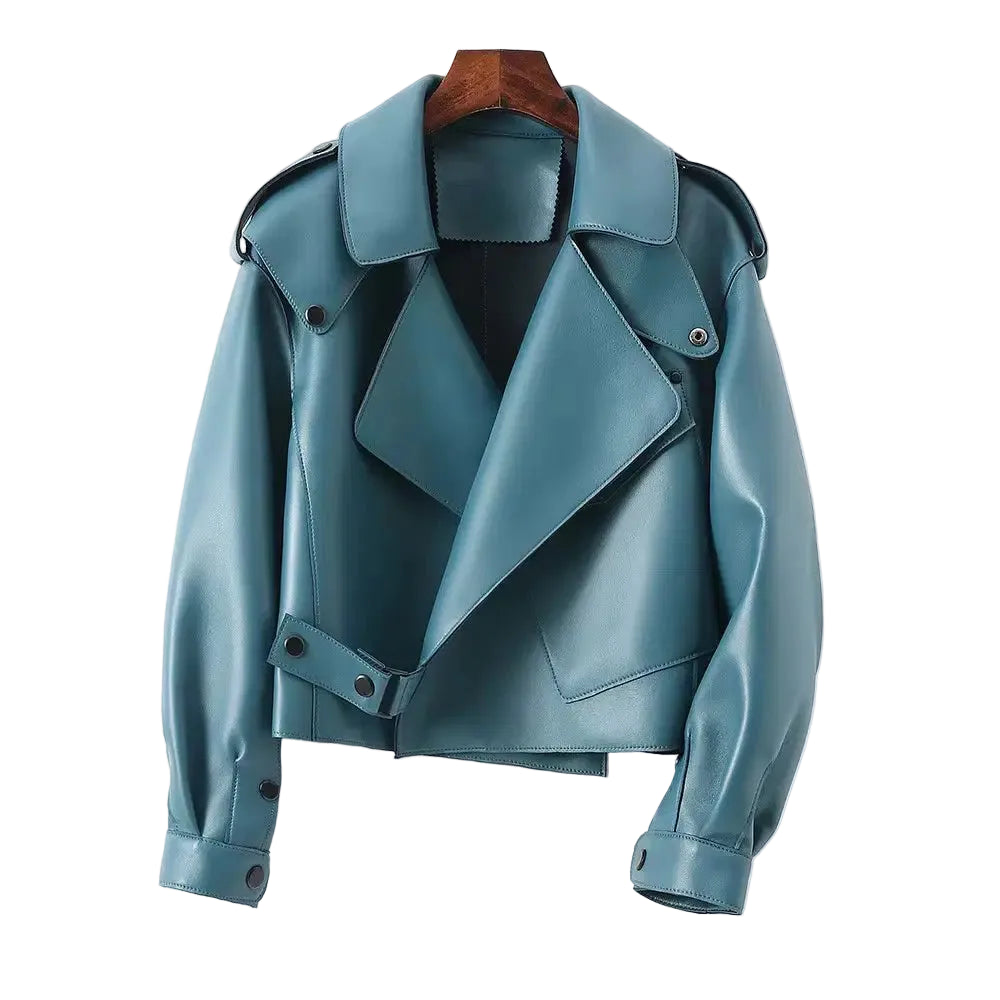 Sheepskin Leather Bomber Jacket XS Windia