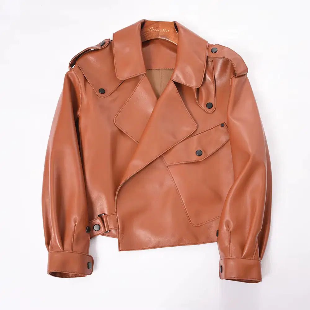 Sheepskin Leather Bomber Jacket XS Windia