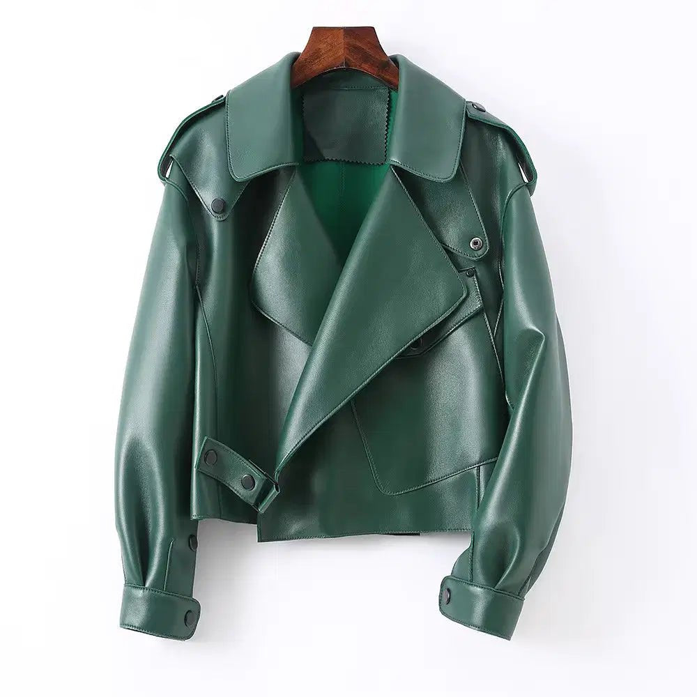 Sheepskin Leather Bomber Jacket XS Windia
