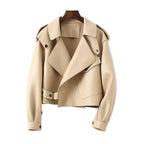 Sheepskin Leather Bomber Jacket XS Windia