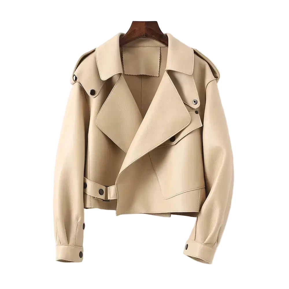 Sheepskin Leather Bomber Jacket XS Windia