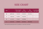 Size Chart in Shop Colours