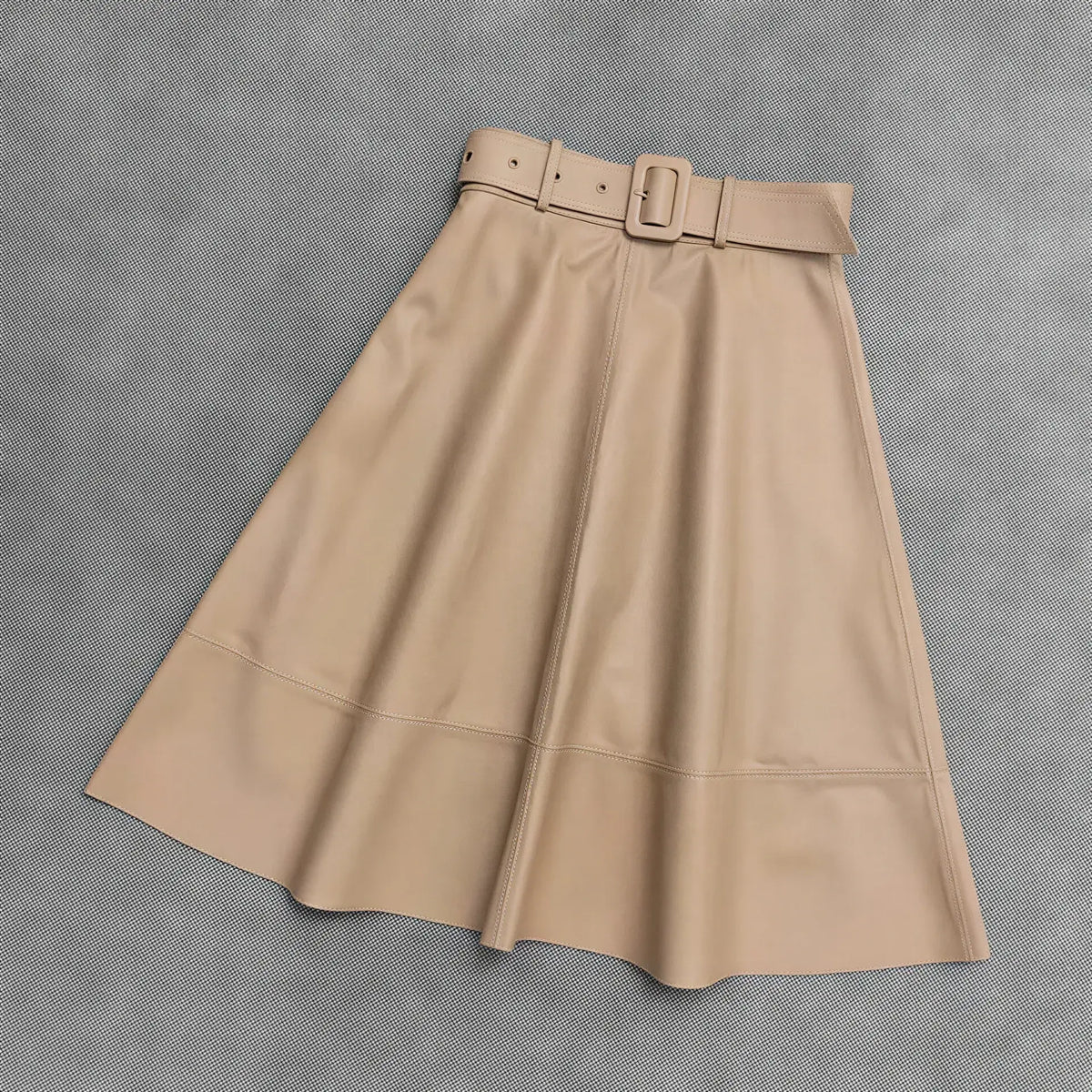 Spring New Fashion Long Leather Skirt – High Waist Real Leather Skirt for Women M Windia