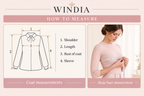 Windia blush-pink and gold measurement guide