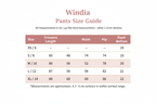 Windia Pants Size Chart