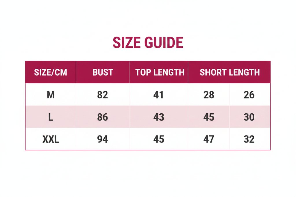 Windia Size Chart