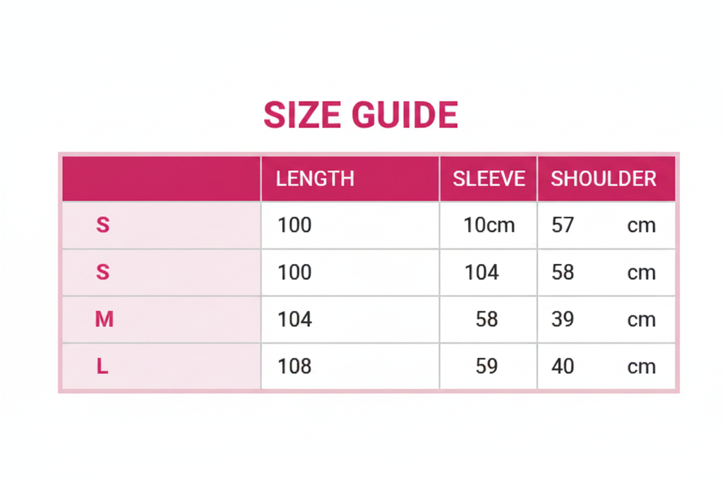 Windia Size Guide