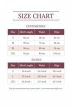 Windia Skirt Size Chart
