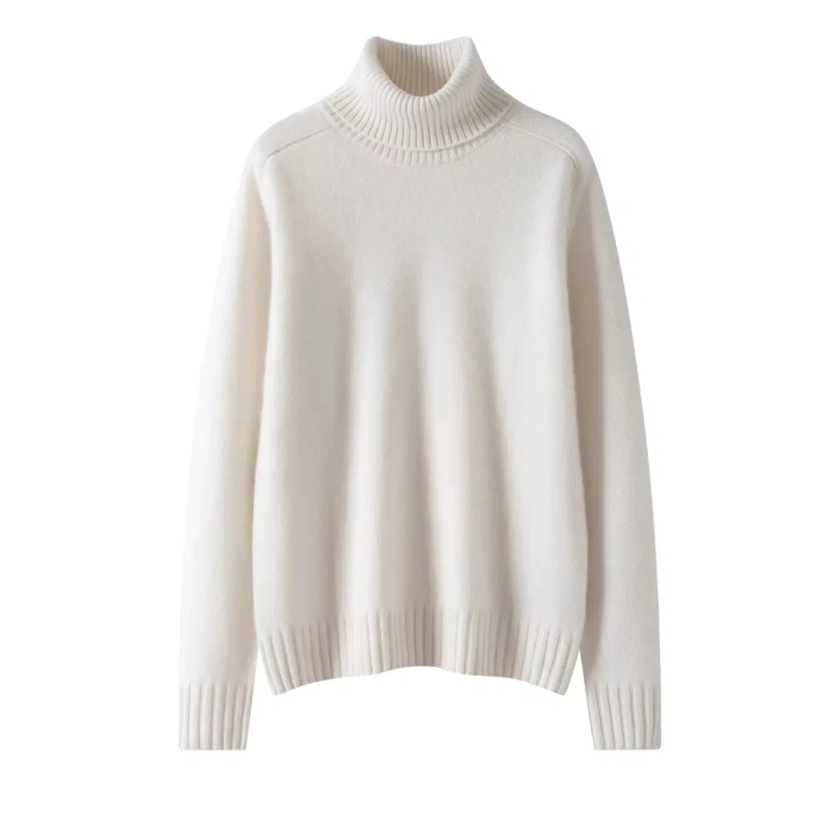 Women's 100% Cashmere Pullover Sweater with Turn-Down Collar S Windia
