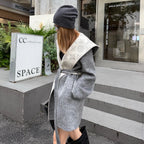 Women's Alpaca Wool Blouson Coat | Hooded Winter Coat - Windia