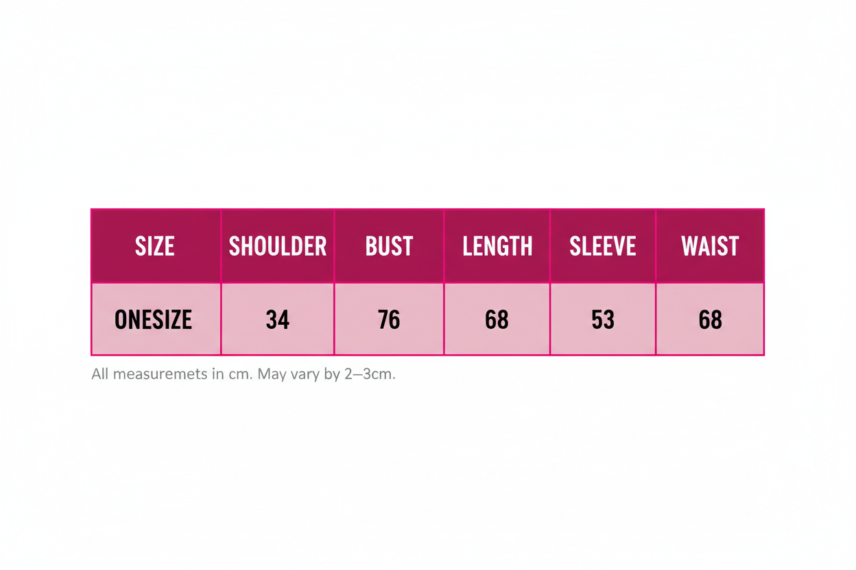 Women's Bodysuit Size Chart