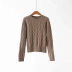 Women's Cashmere Knit Two-Piece Set | Cable Knit Sweater & Wide Leg Pants | Autumn Winter Loungewear - Windia