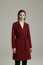 Women's Cashmere Wool Coat | Elegant Long Double-Sided Spring Coat - Windia