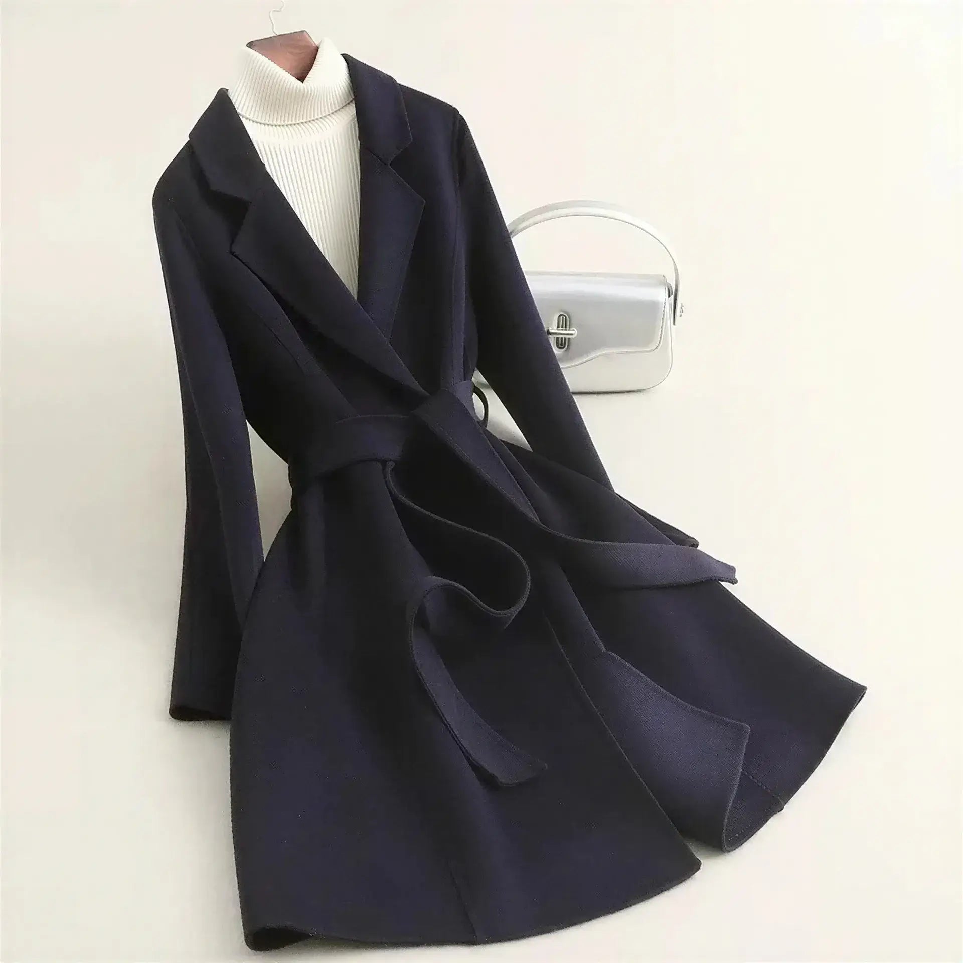 Women's Cashmere Wool Coat | Elegant Long Double-Sided Spring Coat S Windia