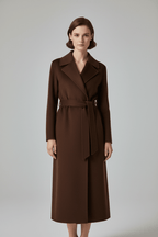Women's Cashmere Wool Coat | Elegant Long Double-Sided Spring Coat - Windia