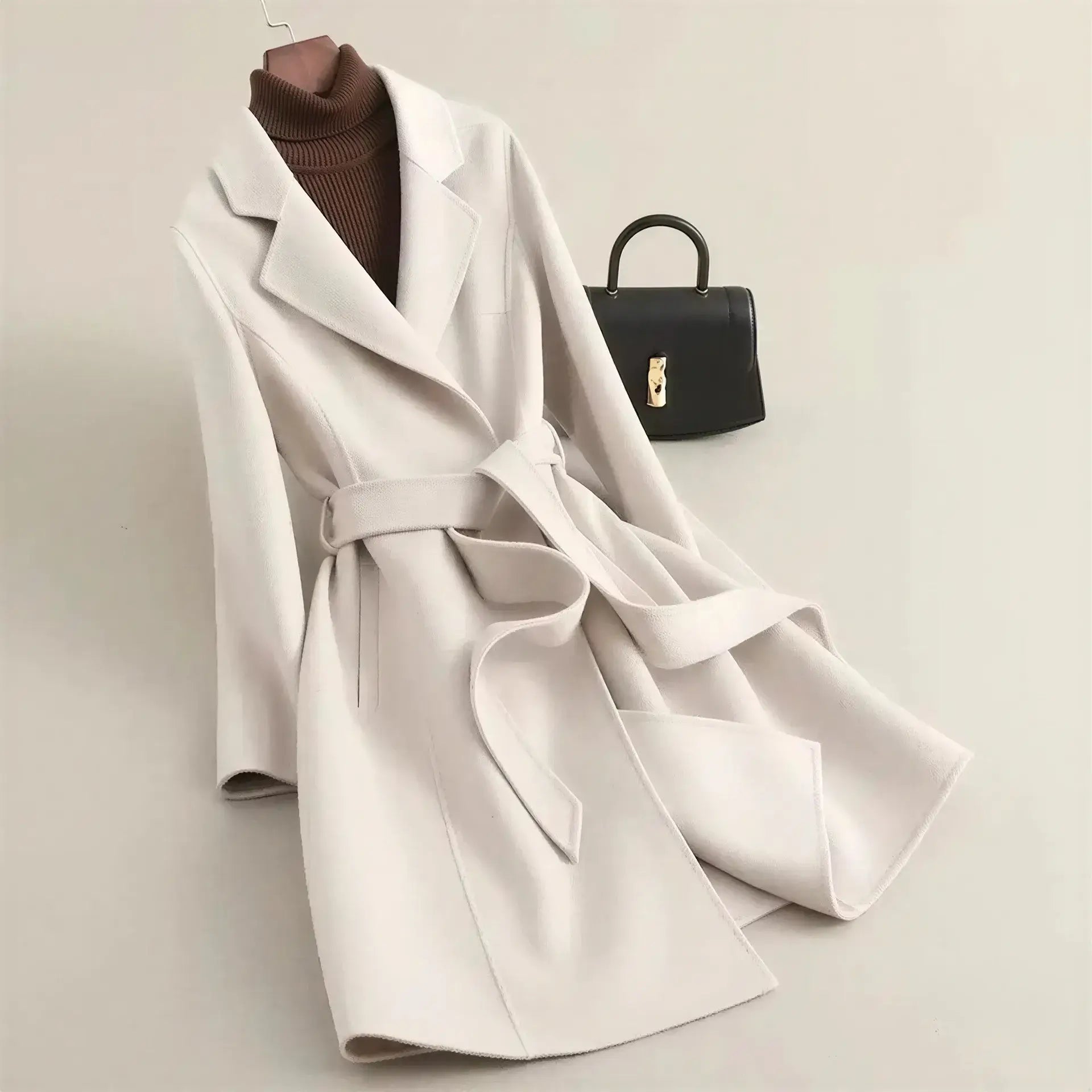 Women's Cashmere Wool Coat | Elegant Long Double-Sided Spring Coat S Windia