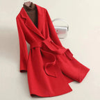 Women's Cashmere Wool Coat | Elegant Long Double-Sided Spring Coat S Windia