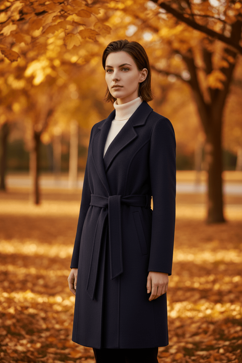 Women's Cashmere Wool Coat | Elegant Long Double-Sided Spring Coat - Windia