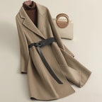 Women's Cashmere Wool Coat | Elegant Long Double-Sided Spring Coat - Windia
