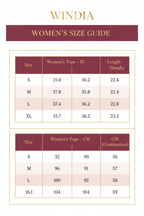 Women's Cashmere Wool Coat| Size Chart | Windia