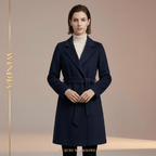 Women's Cashmere Wool Coat | Elegant Long Double-Sided Spring Coat - Windia