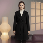 Women's Cashmere Wool Coat | Elegant Long Double-Sided Spring Coat - Windia