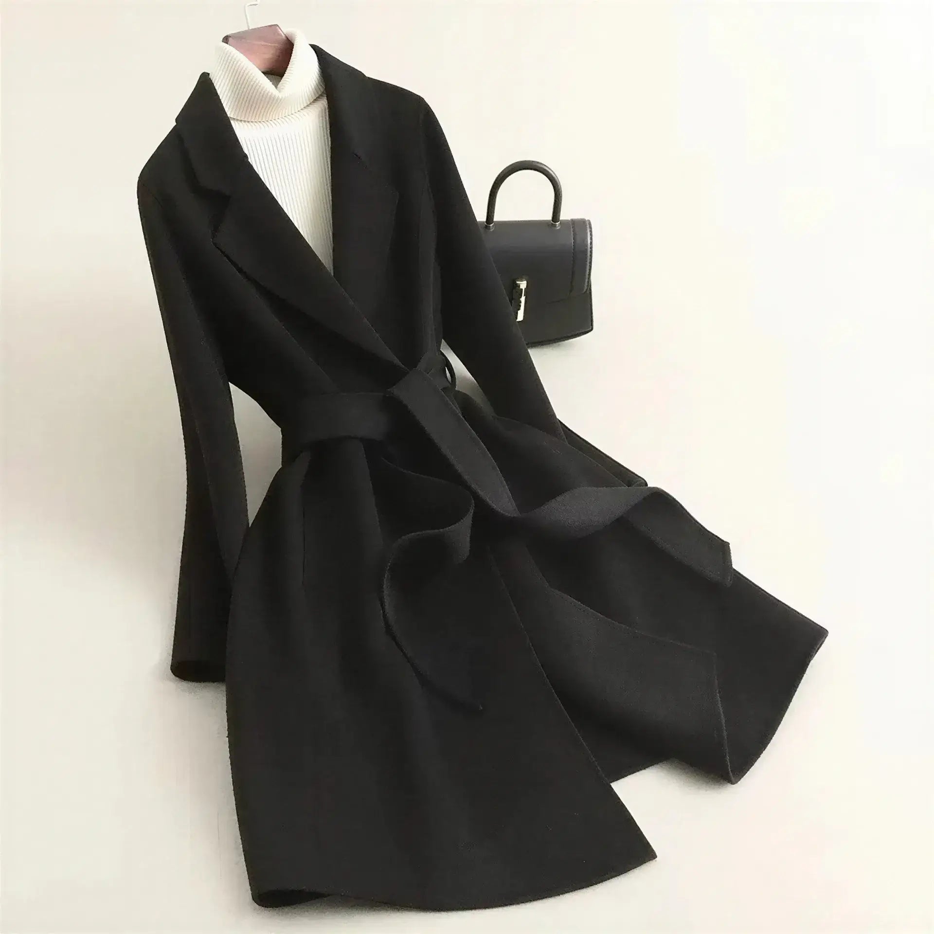 Women's Cashmere Wool Coat | Elegant Long Double-Sided Spring Coat S Windia