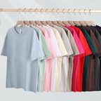 Women's Drop Shoulder Cotton T-Shirt – Loose Fit Heavyweight 230GSM Tee - Windia