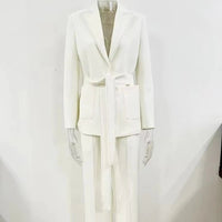 Women's Formal Blazer & Pants Set — Long Sleeve Office Suit - Windia