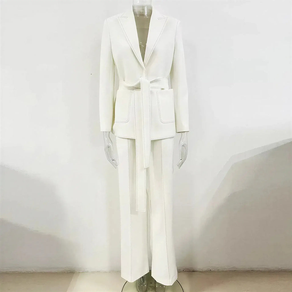 Women's Formal Blazer & Pants Set — Long Sleeve Office Suit S Windia