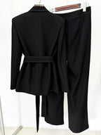 Women's Formal Blazer & Pants Set — Long Sleeve Office Suit - Windia