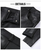 Women's Genuine Sheepskin Leather Motorcycle Pants - Windia