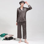 Women's Mulberry Silk Pajama Set | Long Sleeve 2-Piece Sleepwear - Windia
