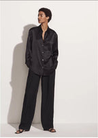 Women's Pearl Silk Satin Lapel Shirt | Luxury Blouse - Windia